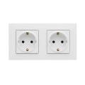 Legrand - Подвійна побутова розетка SCHUKO з рамкою NILOE STEP 250V біла