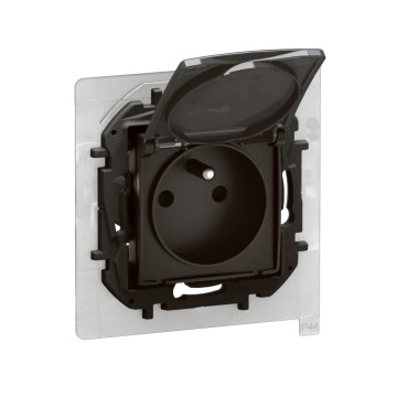 Legrand - Зовнішня побутова розетка без рамки NILOE 250 В IP44 чорна