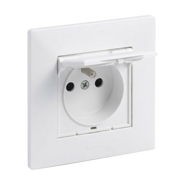 Legrand - Зовнішня побутова розетка з рамкою NILOE STEP 250V IP44 біла