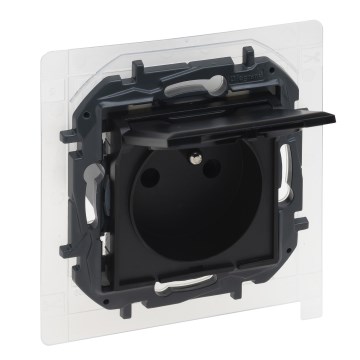 Legrand - Зовнішня розетка для дому без рамки NILOE STEP 250V IP44 чорна