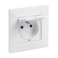 Legrand - Зовнішня розетка з рамкою NILOE STEP 250V IP44 біла