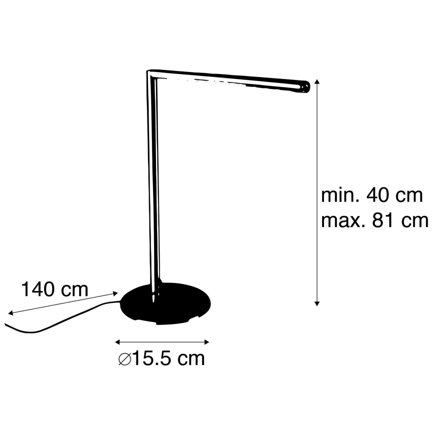 Leuchten Direkt 11011-55 - Настільна LED лампа з регулюванням яскравості DAWDA LED/4,8W/230V