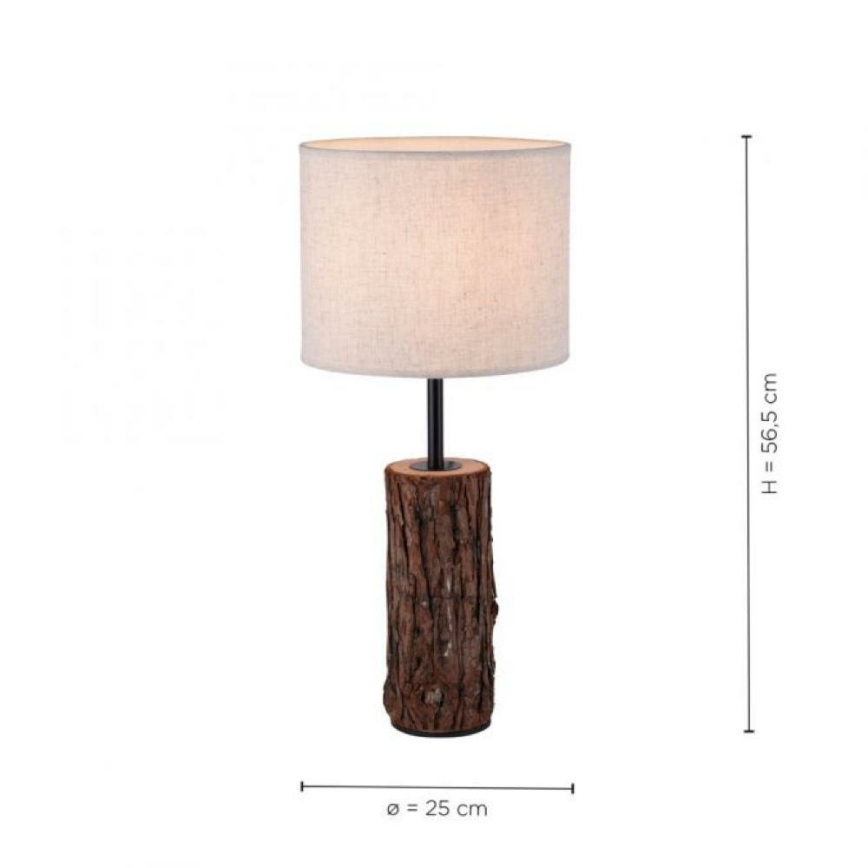 Leuchten Direkt 11233-79 - Настольная лампа BARK 1xE27/40W/230V дерево