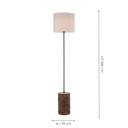 Leuchten Direkt 11234-79 - Торшер BARK 1xE27/40W/230V дерево