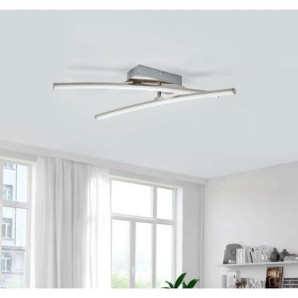 Leuchten Direkt 11270-55 - Пристельова LED люстра SIMON 2xLED/5W/230V матовий хром