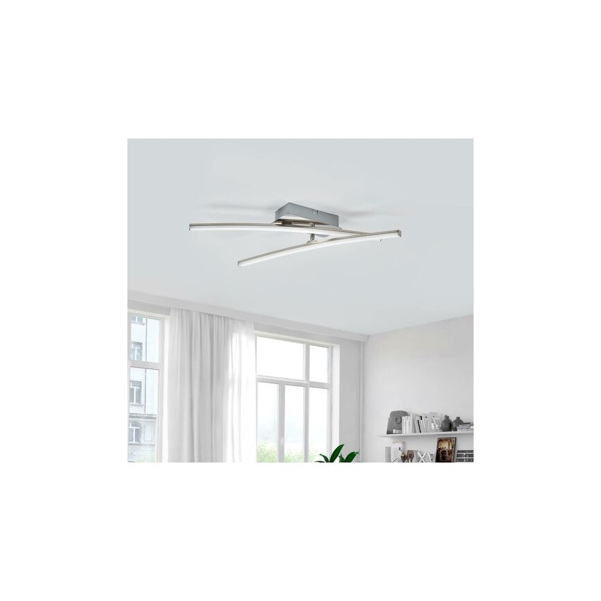 Leuchten Direkt 11270-55 - Пристельова LED люстра SIMON 2xLED/5W/230V матовий хром