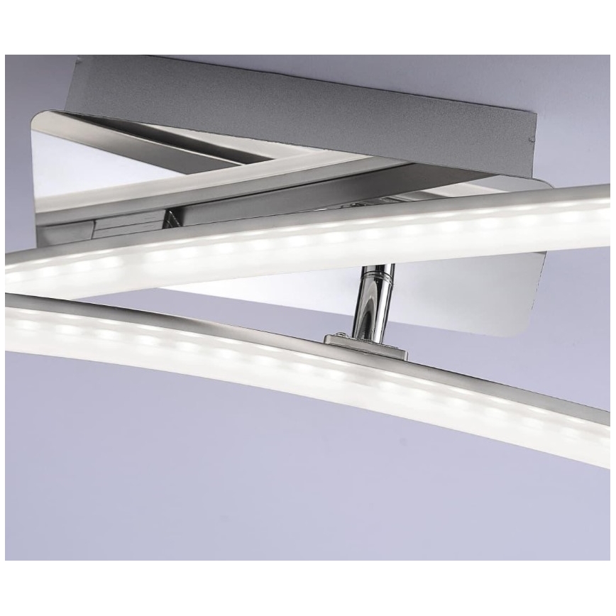 Leuchten Direkt 11270-55 - Пристельова LED люстра SIMON 2xLED/5W/230V матовий хром