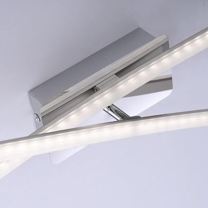 Leuchten Direkt 11272-55 - Пристельова LED люстра SIMON 2xLED/8W/230V матовий хром
