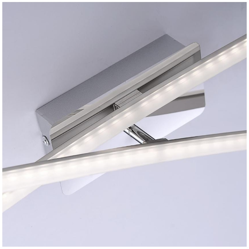 Leuchten Direkt 11272-55 - Пристельова LED люстра SIMON 2xLED/8W/230V матовий хром