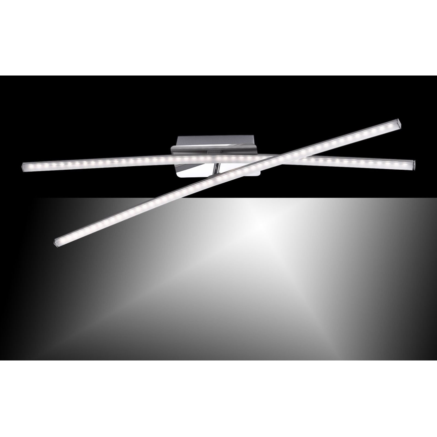 Leuchten Direkt 11272-55 - Пристельова LED люстра SIMON 2xLED/8W/230V матовий хром