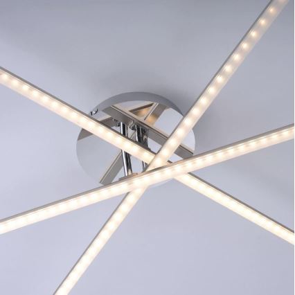 Leuchten Direkt 11274-55 - Пристельова LED люстра SIMON 3xLED/8W/230V матовий хром