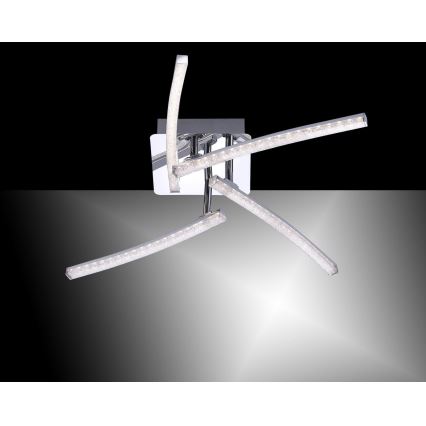 Leuchten Direkt 11291-17 - Пристельова LED люстра SIMON 4xLED/3W/230V блискучий хром