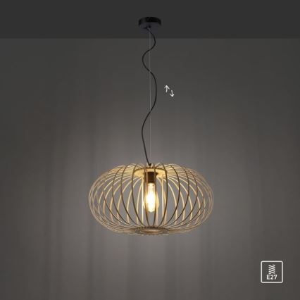 Leuchten Direkt 11409-79 - Підвісна люстра RACOON 1xE27/40W/230V бамбук