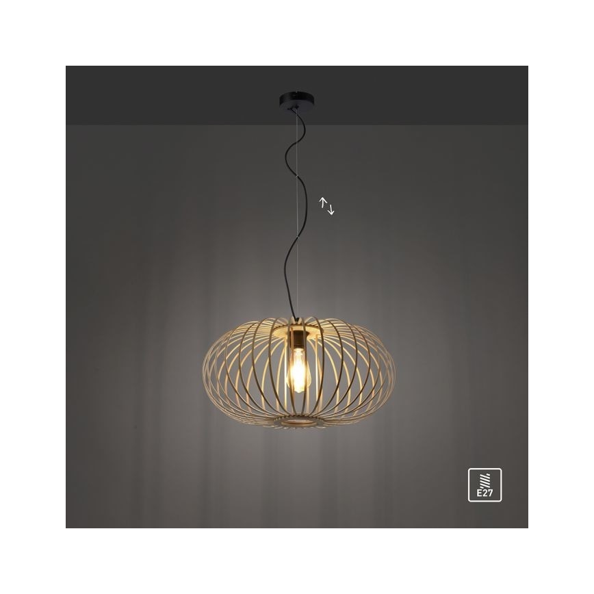 Leuchten Direkt 11409-79 - Підвісна люстра RACOON 1xE27/40W/230V бамбук