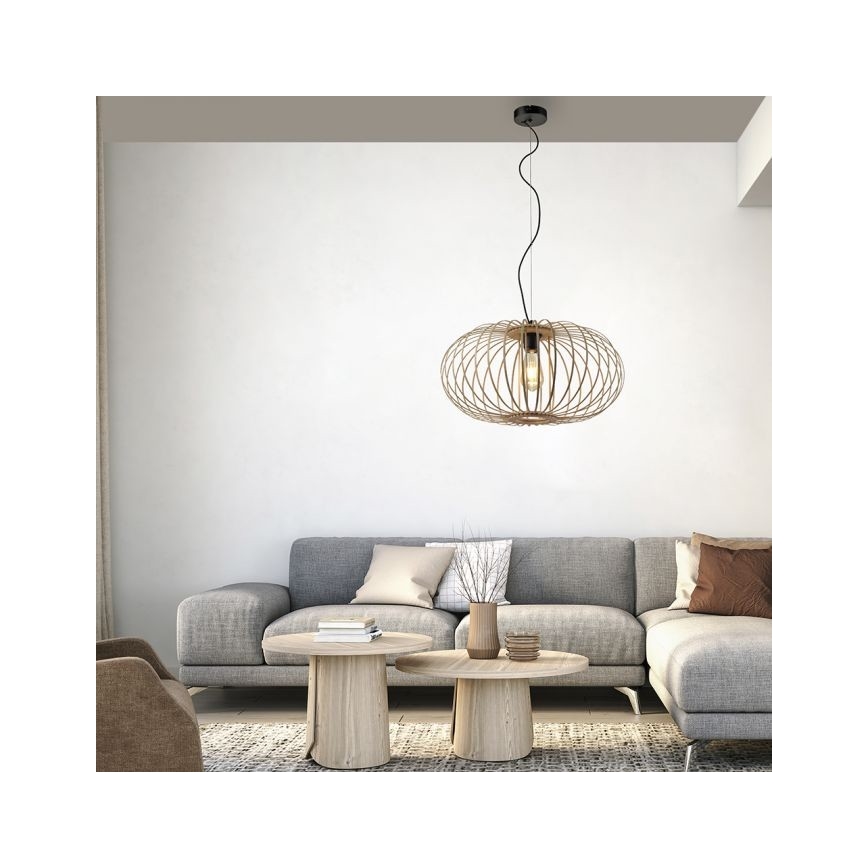 Leuchten Direkt 11409-79 - Подвесная люстра RACOON 1xE27/40W/230V бамбук