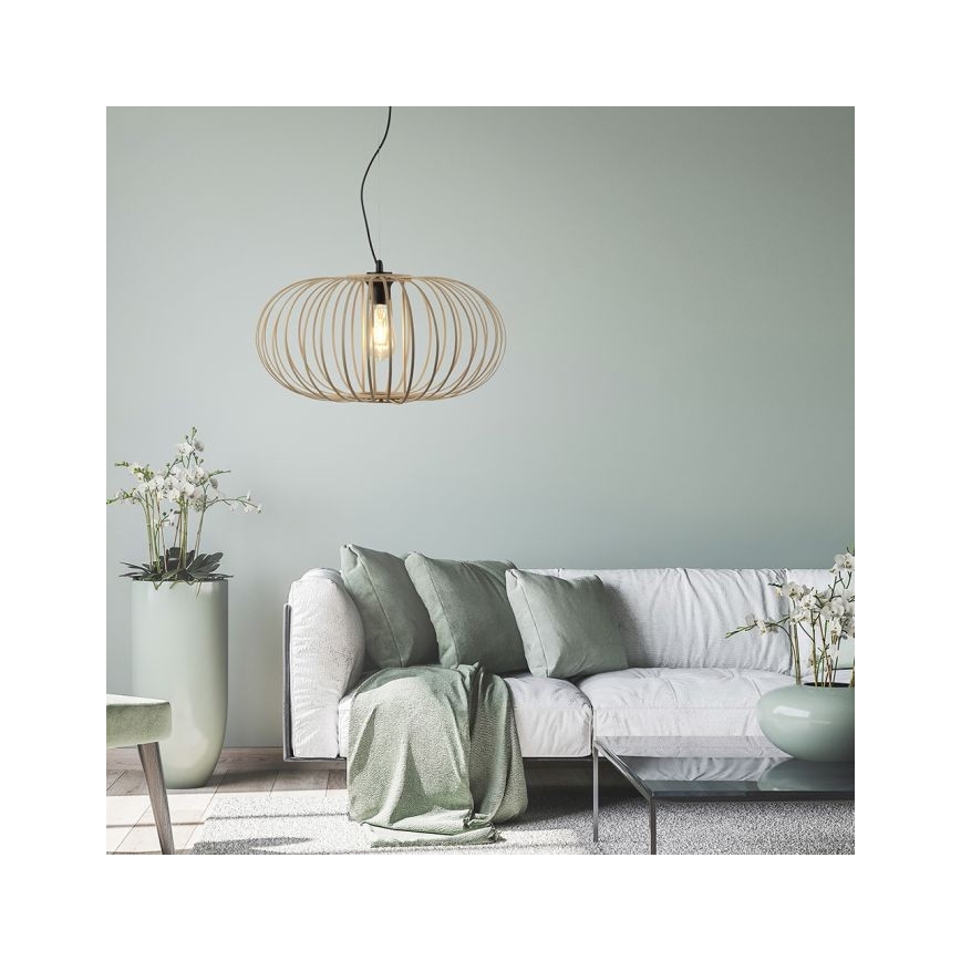 Leuchten Direkt 11409-79 - Подвесная люстра RACOON 1xE27/40W/230V бамбук