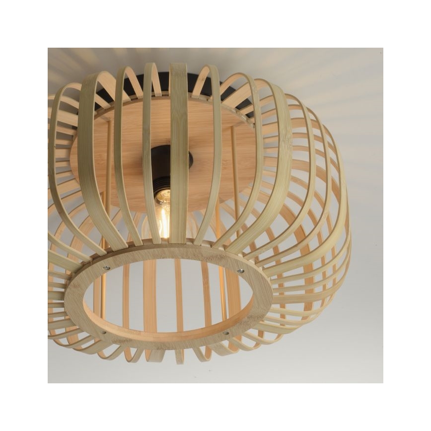 Leuchten Direkt 11412-79 - Припотолочная люстра RACOON 1xE27/40W/230V диаметр 40 см бамбук