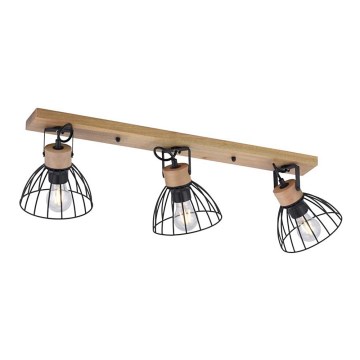 Leuchten Direkt 11418-18 - Точечный светильник LAMI 3xE27/25W/230V акация/металл