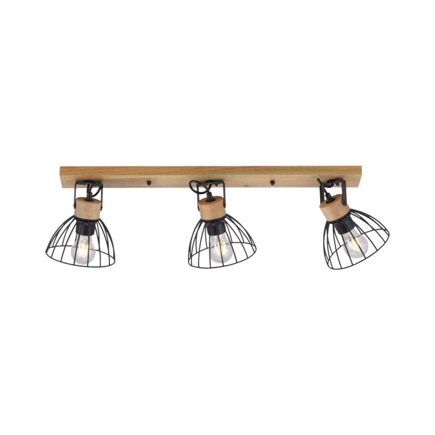 Leuchten Direkt 11418-18 - Точечный светильник LAMI 3xE27/25W/230V акация/металл