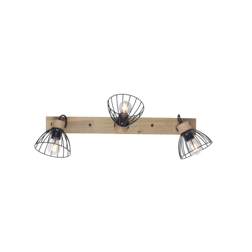 Leuchten Direkt 11418-18 - Точковий світильник LAMI 3xE27/25W/230V акація/метал