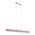 Leuchten Direkt 11420-78 - LED-подвесная люстра на тросе AMANDA LED/30W/230V 2700-5000K 110 см коричневая