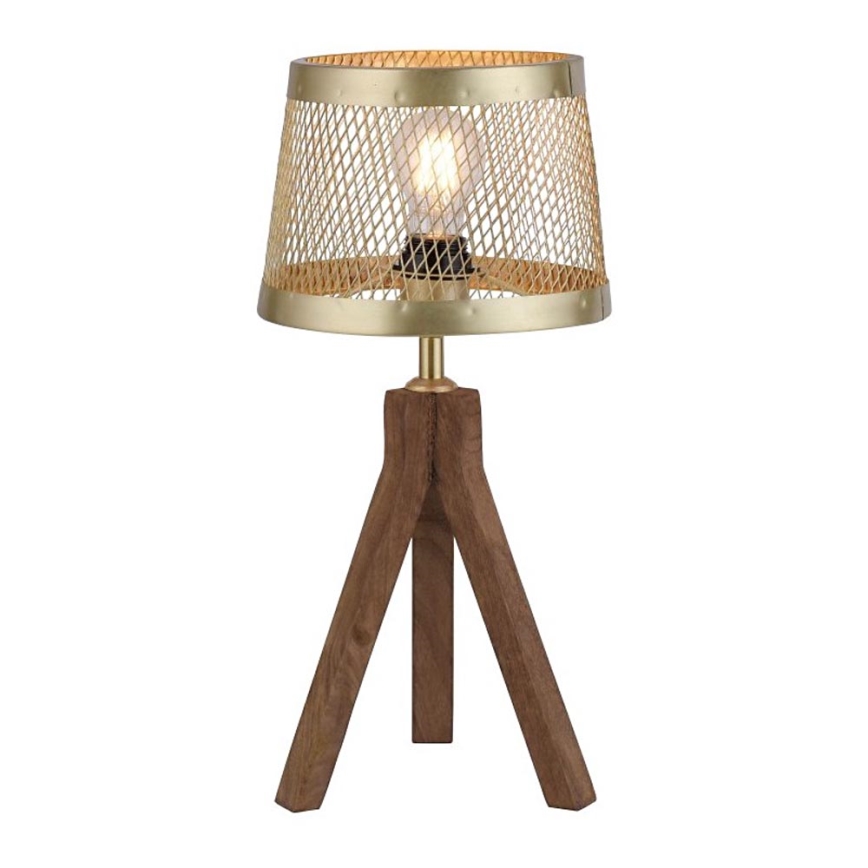 Leuchten Direkt 11423-60 - Настольная лампа FREDERIK 1xE27/60W/230V дерево манго