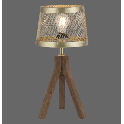Leuchten Direkt 11423-60 - Настольная лампа FREDERIK 1xE27/60W/230V дерево манго