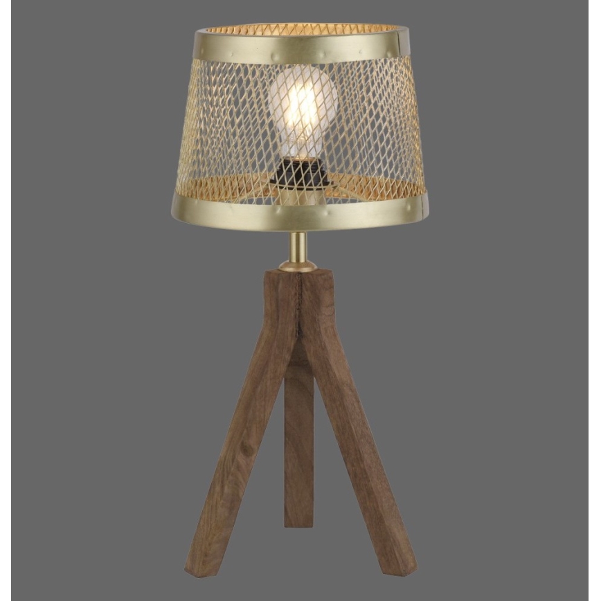 Leuchten Direkt 11423-60 - Настольная лампа FREDERIK 1xE27/60W/230V дерево манго