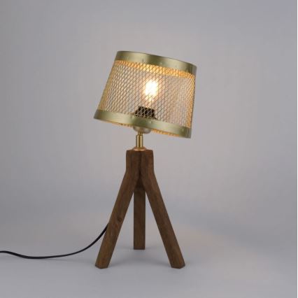 Leuchten Direkt 11423-60 - Настольная лампа FREDERIK 1xE27/60W/230V дерево манго