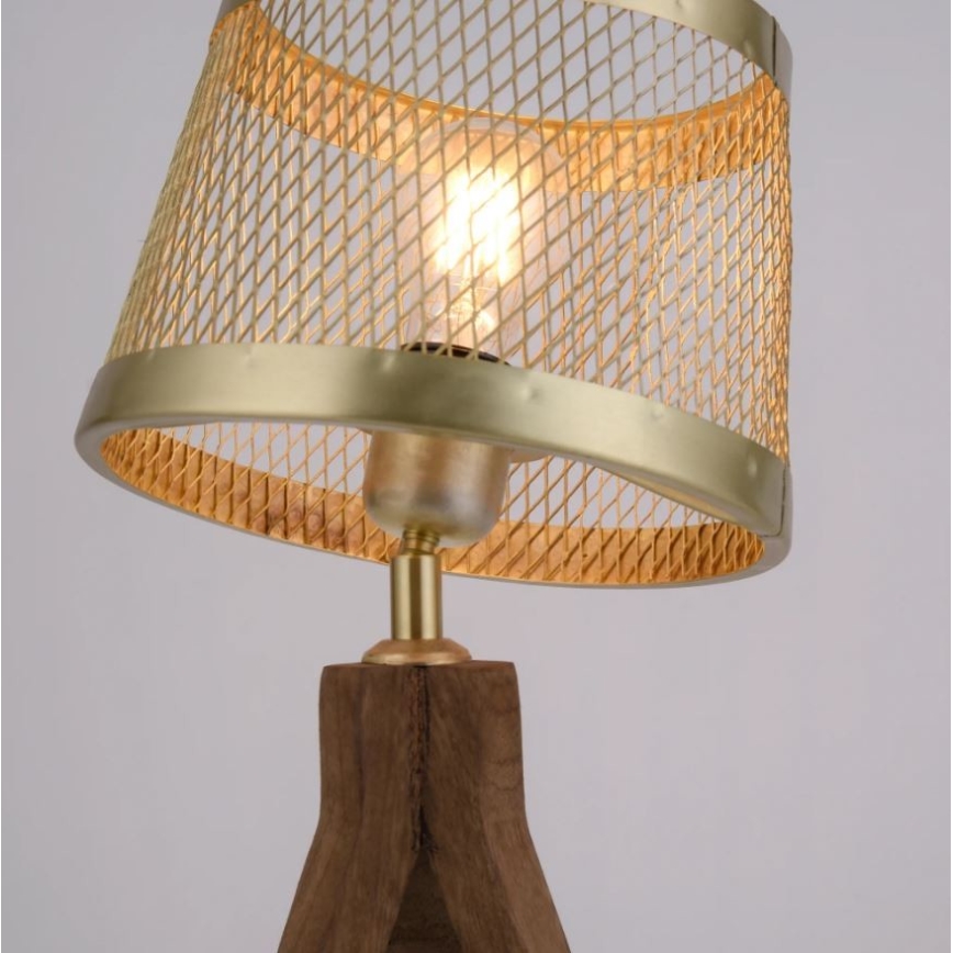 Leuchten Direkt 11423-60 - Настольная лампа FREDERIK 1xE27/60W/230V дерево манго
