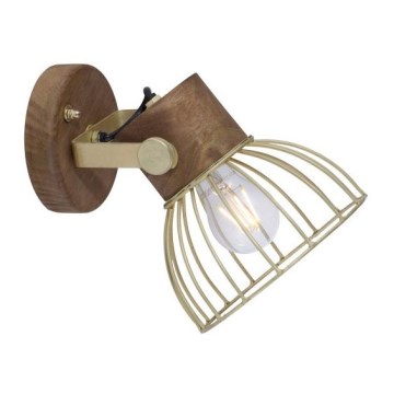 Leuchten Direkt 11486-60 - Настінний точковий світильник ALAMI 1xE27/25W/230V дерево манго