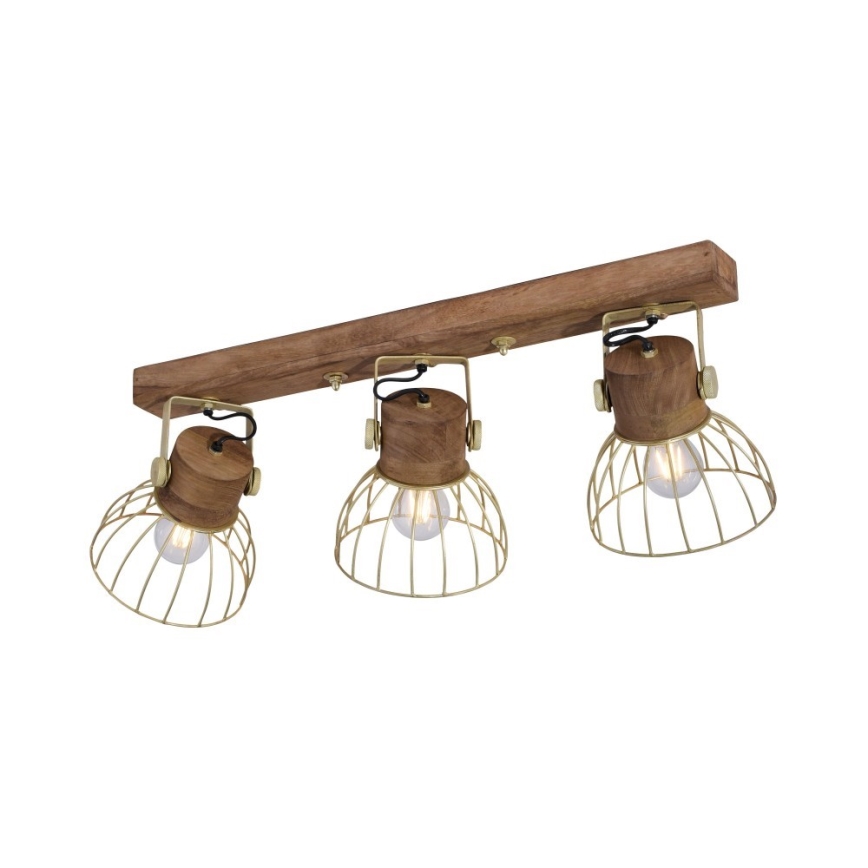 Leuchten Direkt 11488-60 - Точечный светильник ALAMI 3xE27/25W/230V дерево манго