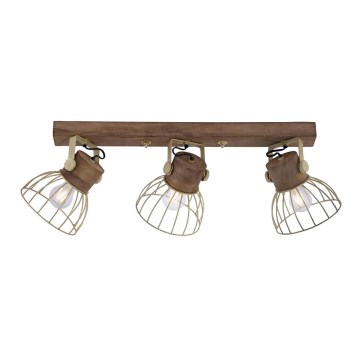 Leuchten Direkt 11488-60 - Точковий світильник ALAMI 3xE27/25W/230V дерево манго