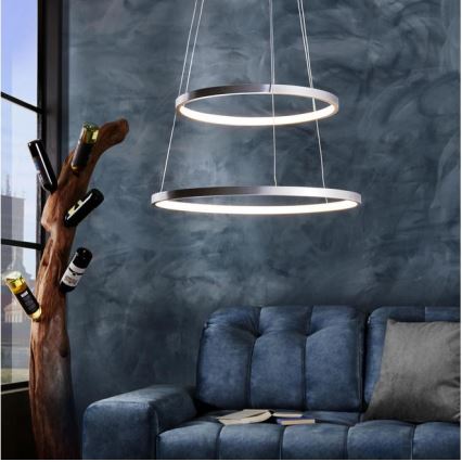 Leuchten Direkt 11525-21 - Світлодіодна підвісна люстра CIRCLE 1xLED/15W/230V + LED/25W