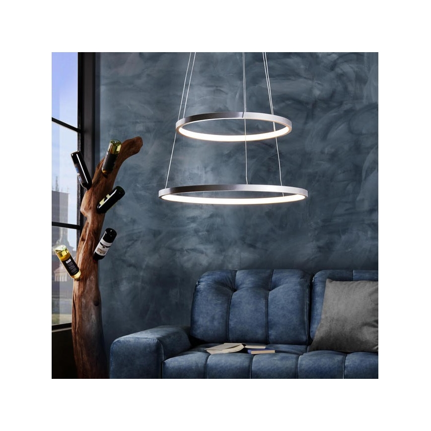 Leuchten Direkt 11525-21 - Світлодіодна підвісна люстра CIRCLE 1xLED/15W/230V + LED/25W