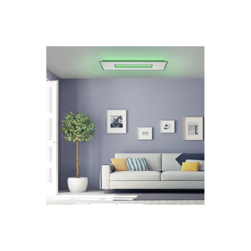 Leuchten Direkt 11646-16 - RGB LED стельовий світильник RECESS з регульованою яскравістю, LED/41W/230V + LED/7,5W + пульт дистанційного керування