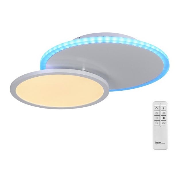 Leuchten Direkt 11662-16 - LED RGB стельовий світильник з регулюванням яскравості ARENDA LED/21W/230V + пульт дистанційного керування