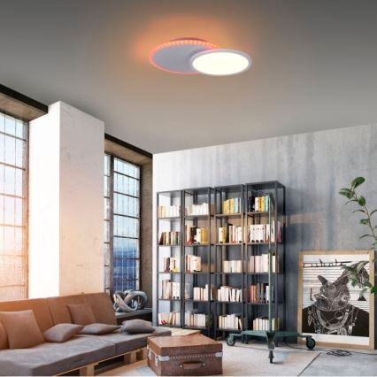 Leuchten Direkt 11662-16 - LED RGB стельовий світильник з регулюванням яскравості ARENDA LED/21W/230V + пульт дистанційного керування