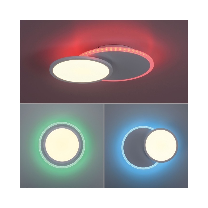 Leuchten Direkt 11662-16 - LED RGB стельовий світильник з регулюванням яскравості ARENDA LED/21W/230V + пульт дистанційного керування