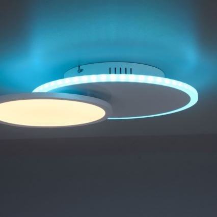Leuchten Direkt 11662-16 - LED RGB стельовий світильник з регулюванням яскравості ARENDA LED/21W/230V + пульт дистанційного керування