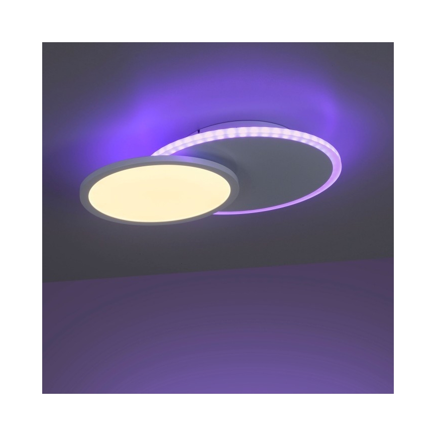 Leuchten Direkt 11662-16 - LED RGB стельовий світильник з регулюванням яскравості ARENDA LED/21W/230V + пульт дистанційного керування