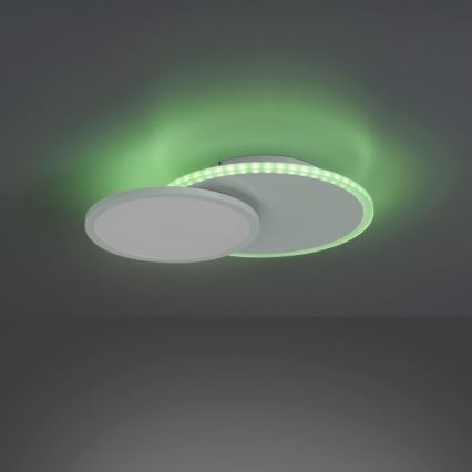 Leuchten Direkt 11662-16 - LED RGB стельовий світильник з регулюванням яскравості ARENDA LED/21W/230V + пульт дистанційного керування