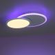 Leuchten Direkt 11662-16 - LED RGB стельовий світильник з регулюванням яскравості ARENDA LED/21W/230V + пульт дистанційного керування