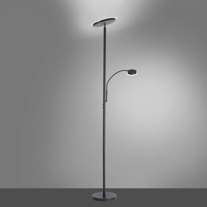 Leuchten Direkt 11709-18 - LED торшер з регулюванням яскравості HANS LED/22W/230V + LED/4W