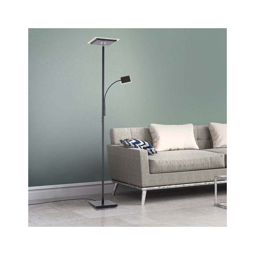 Leuchten Direkt 11710-18 - Светодиодный торшер с регулированием яркости HANS LED/21,5W/230V + LED/4W