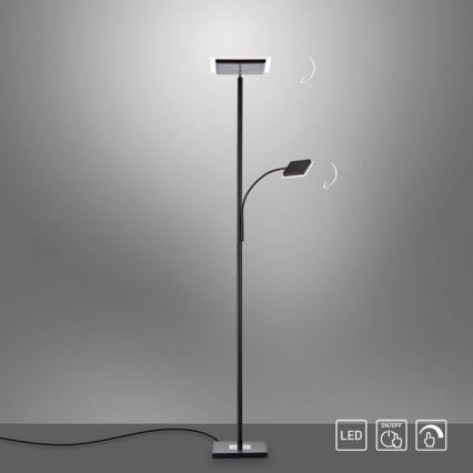 Leuchten Direkt 11710-18 - Светодиодный торшер с регулированием яркости HANS LED/21,5W/230V + LED/4W