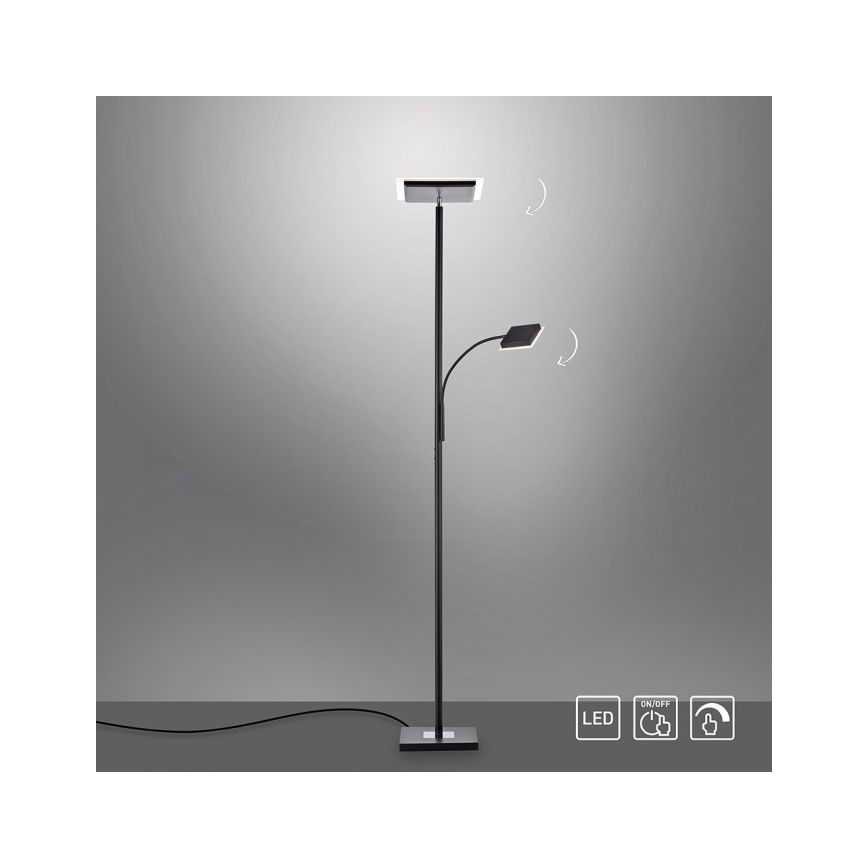 Leuchten Direkt 11710-18 - Светодиодный торшер с регулированием яркости HANS LED/21,5W/230V + LED/4W