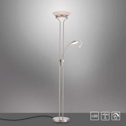 Leuchten Direkt 11730-55 - Светодиодный торшер с регулированием яркости ZAHARA LED/16W/230V + LED/5W