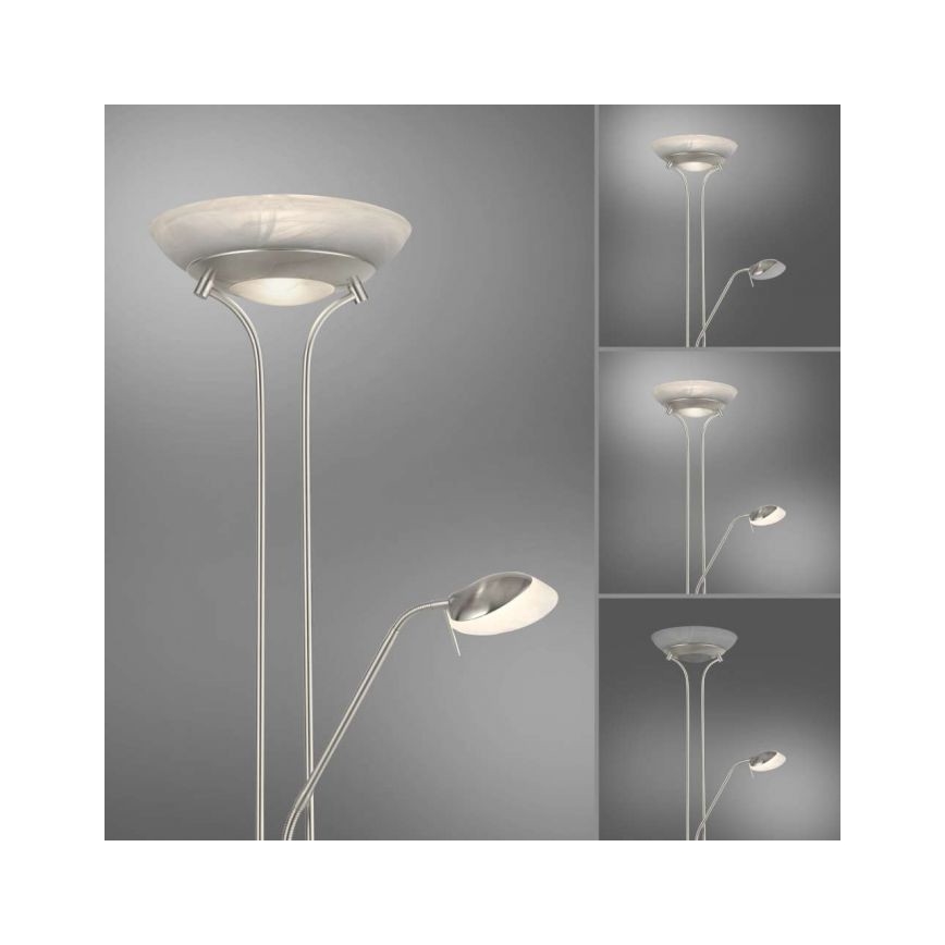 Leuchten Direkt 11730-55 - Светодиодный торшер с регулированием яркости ZAHARA LED/16W/230V + LED/5W
