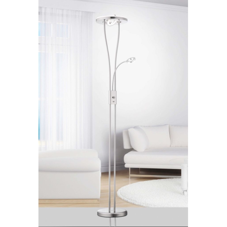 Leuchten Direkt 11778-55 - LED Торшер з регулюванням яскравості HELIA LED/16,8W/230V + 2xLED/3,8W